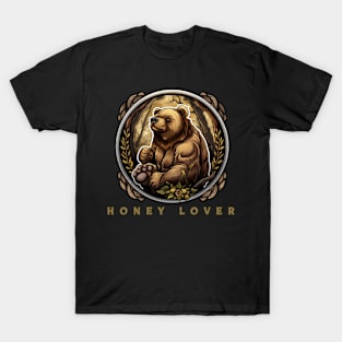 Bear "Honey Lover" , Bear Design T-Shirt